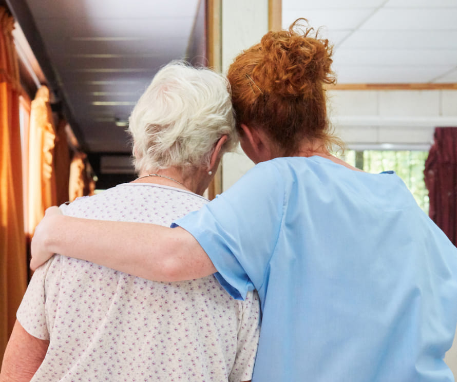 Hospice patient receiving compassionate care from a nurse at West Texas Rehab.