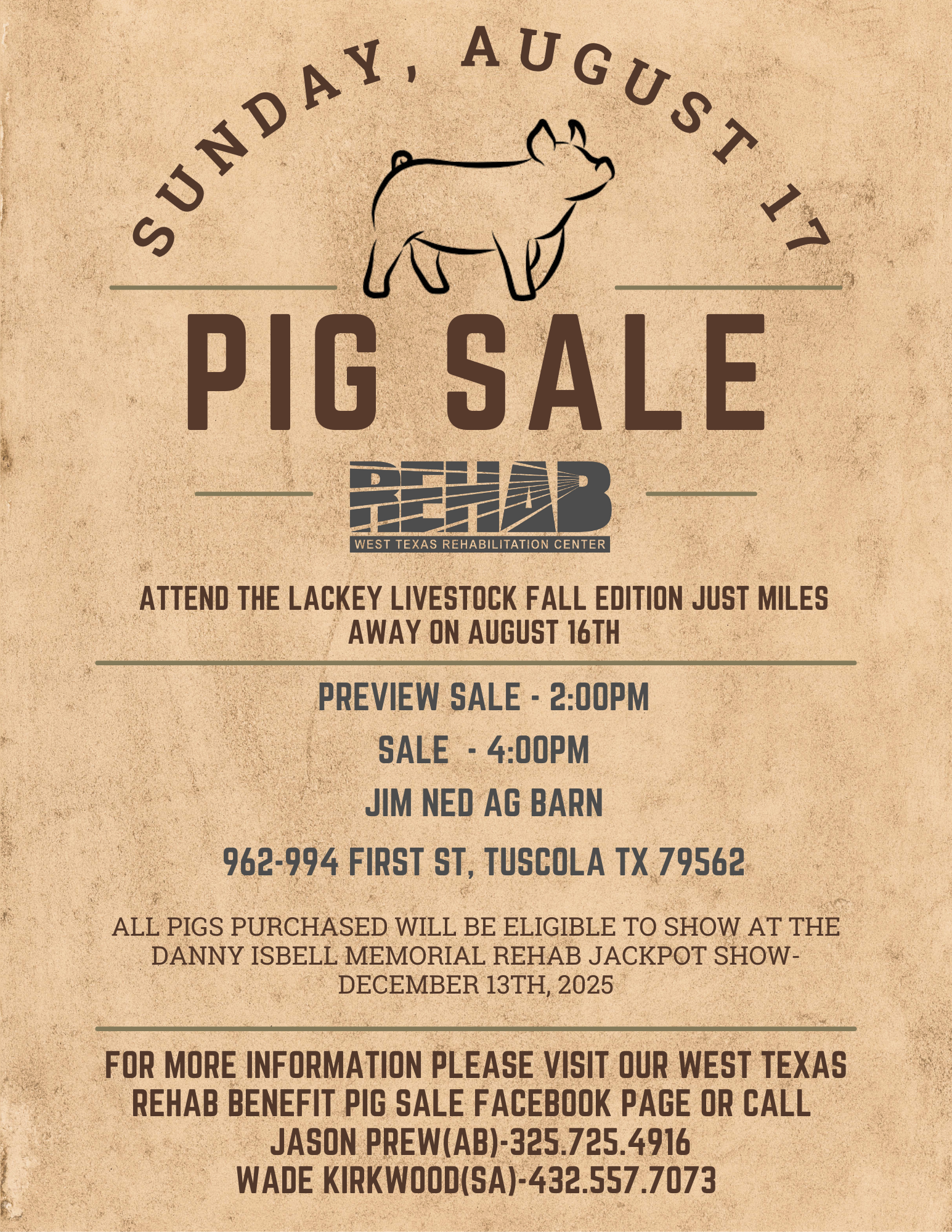 Pig Sale Flyer